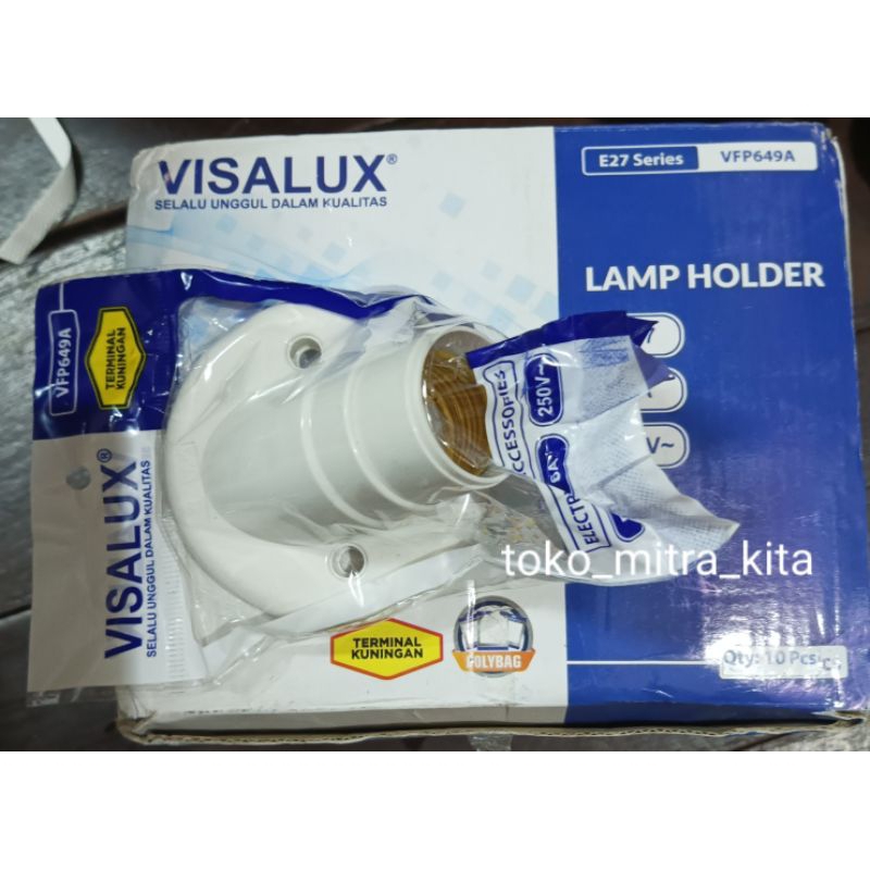 Visalux Fitting Lampu Duduk Miring E27 VFP649A/ Fitting Plafon Miring