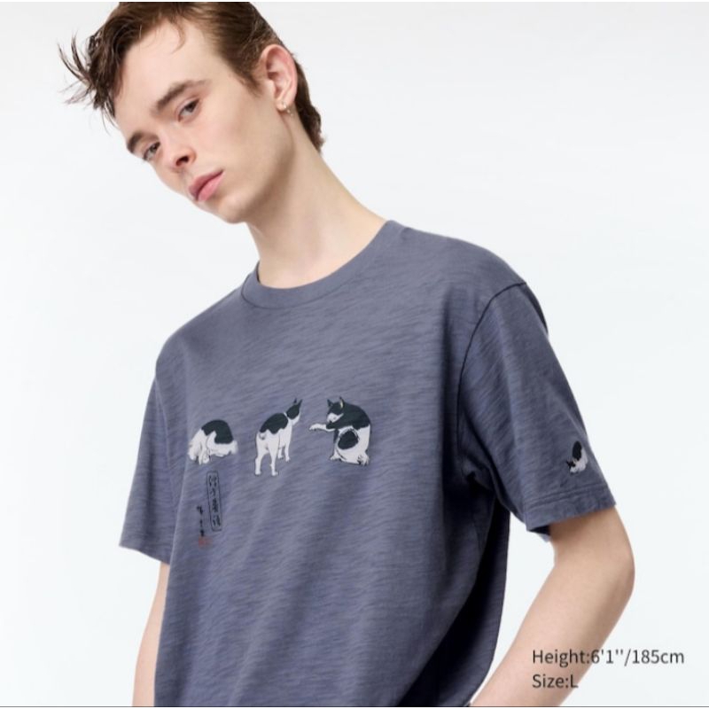 UT (T-Shirt) Edo Era Animals Lengan Pendek WOMEN UNIQLO