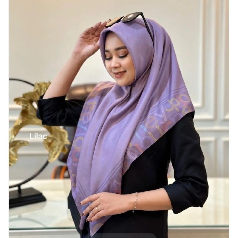 Segi empat Journey Kw Mila Hijab Journey kw Jilbab Segiempat Voal Motif