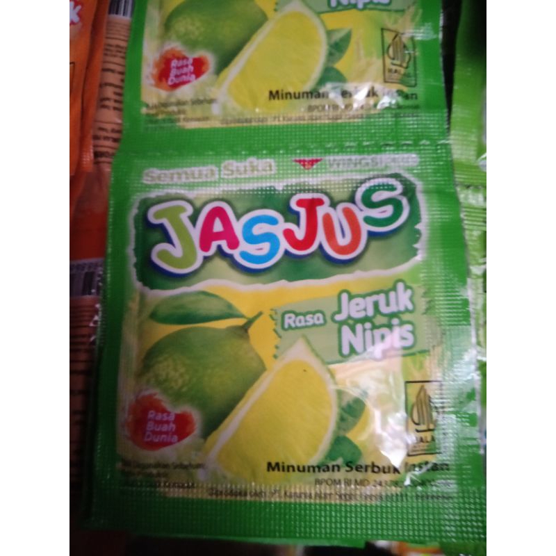 

jas jus rasa jeruk nipis per renceng isi 10 sachet