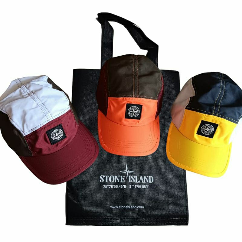 topi 5panel STONEY TELA colorblock  fulltag (free shopping bag)