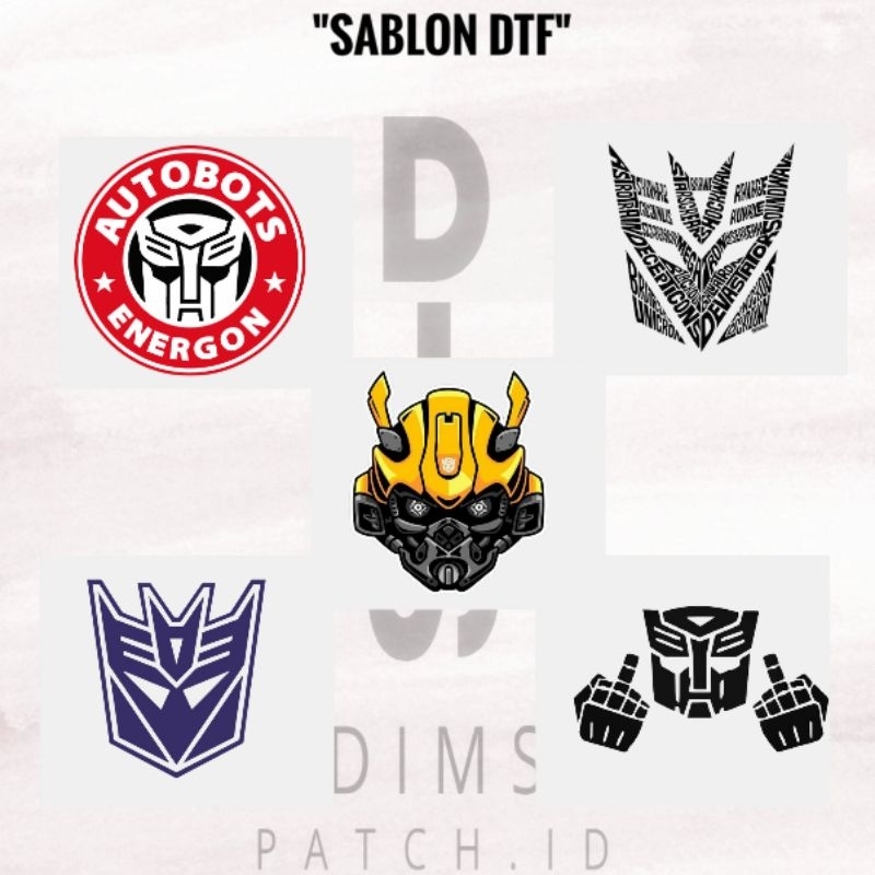 

Sablon Setrika Logo Robot Transform3rs Sablon DTF Kualitas Premium Tahan Lama