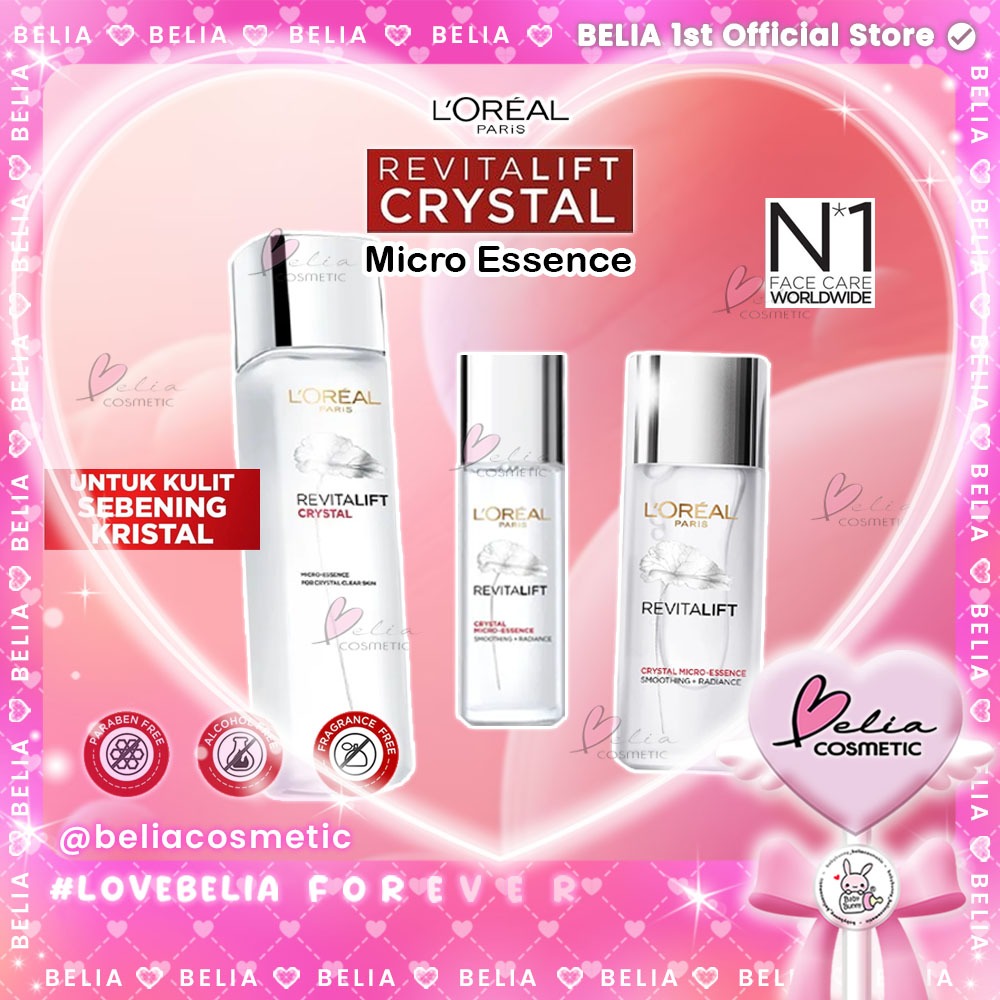 ™ BELIA ™ L'Oreal RevitaLIFT Crystal Micro Essence w Centella Asiatica+Skin Brightening 22 65 130 ml