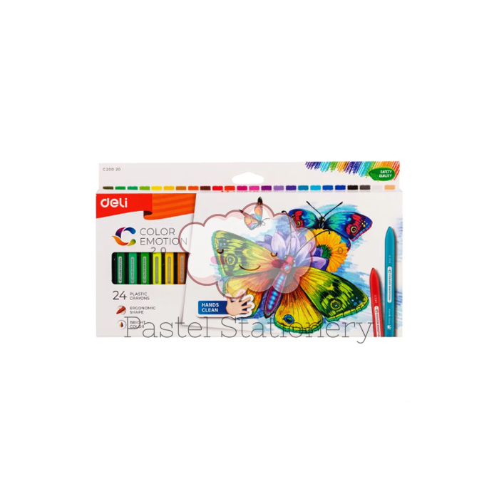 

Crayon Deli EC20020 24 Colors - Krayon Halus Deli 24 Warna