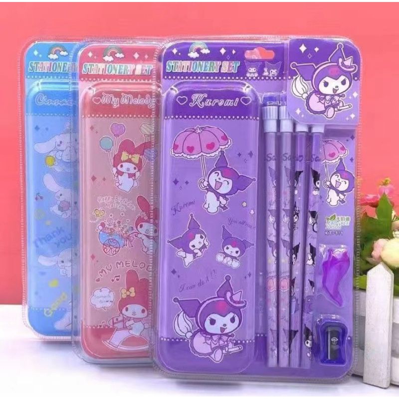

STUDYSET SET ALAT TULIS ANAK SEKOLAH MOTIF KUROMI MELODY CINAMOROLL KT111
