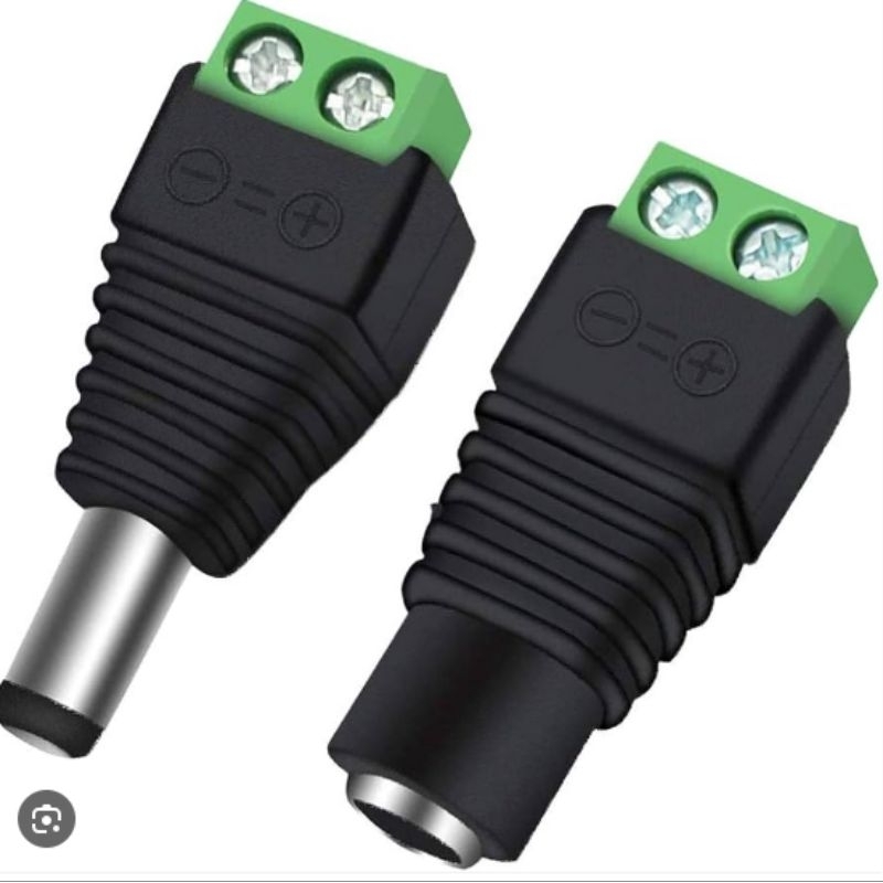 JACK DC 12V-24V MALE & FEMALE