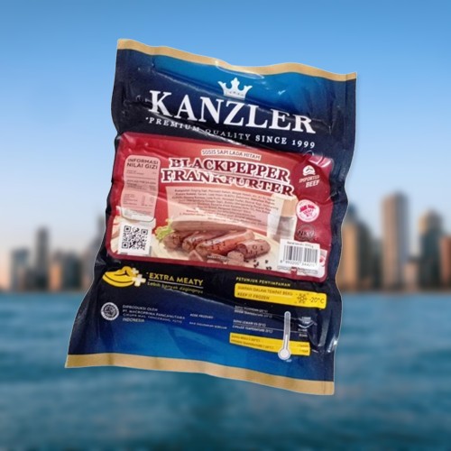 

Kanzler Blackpepper Frankfurter - Sosis Frankfurter Lada Hitam 300 gram