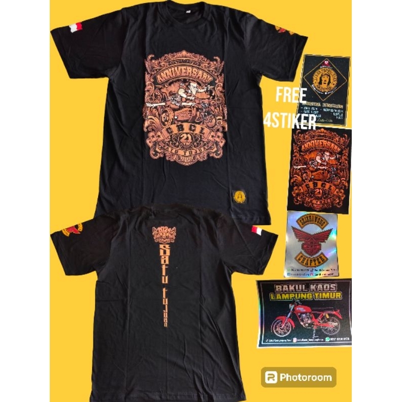 kaos 21th anniversary Cb club lampung"Satu Tujuan"
