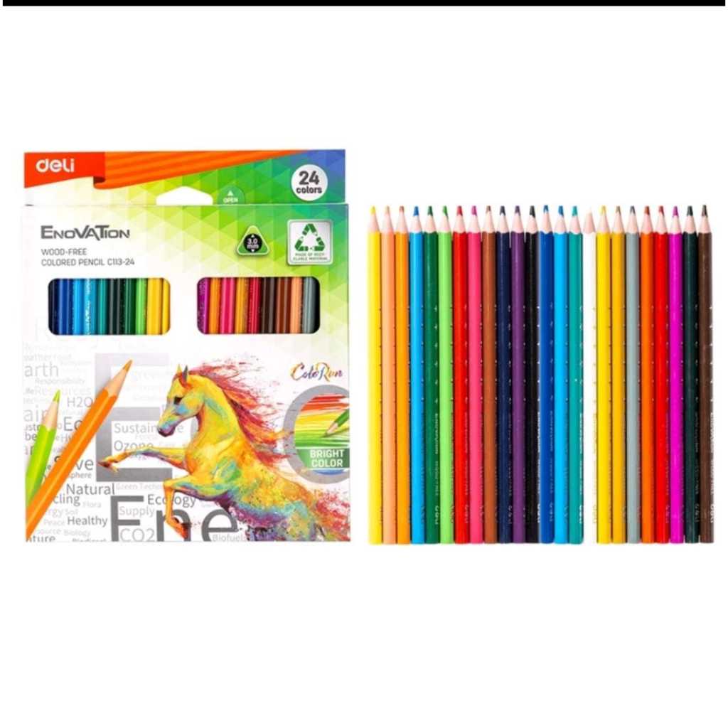 

DELI PENSIL WARNA TRIANGULAR WOOD EC113 24 WARNA
