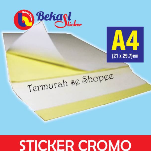 

KODE J29V Stiker cromo glossyanti air A4 1 pak 1 lembar