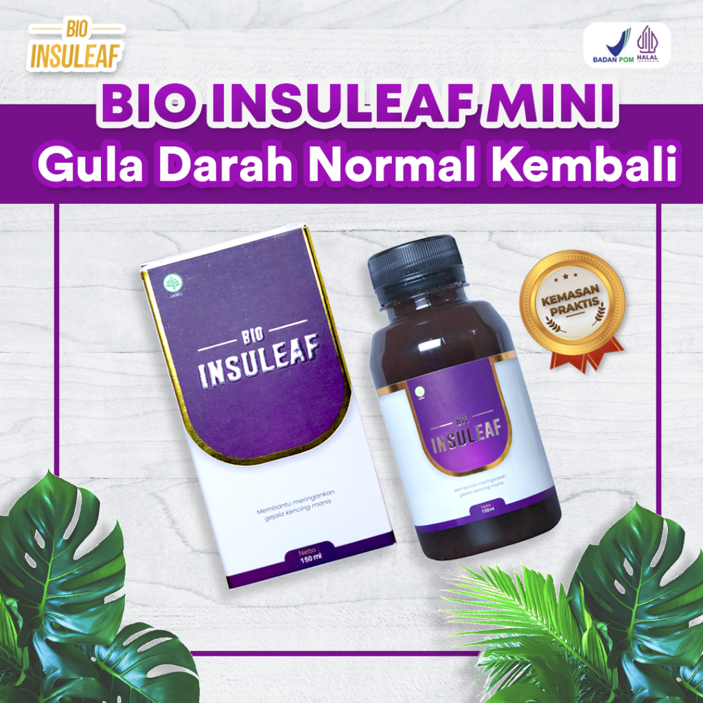 

Bio Insuleaf Mini 2 BOX - 7x Lebih Efektif Turunkan Kolesterol Tanpa Ketergantungan dan Efek Samping 2 Botol