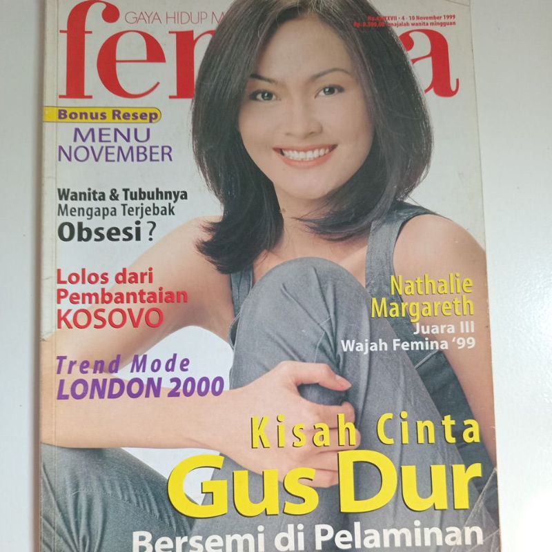 Majalah Femina Tahun 1999 Cover Nathalie Gondho Soerjo