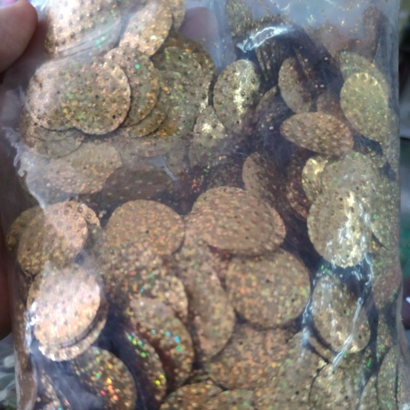 ramboci / payet koin / dolar motif dot titik titik 25mm