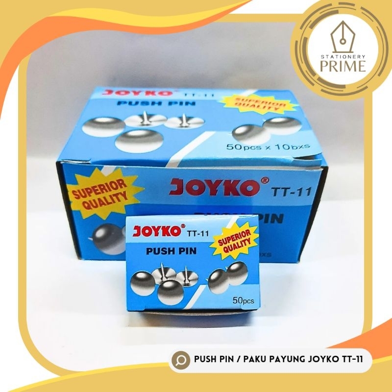 

Push Pin / Paku Payung Joyko TT-11 ( 1 Box isi 50 pcs )