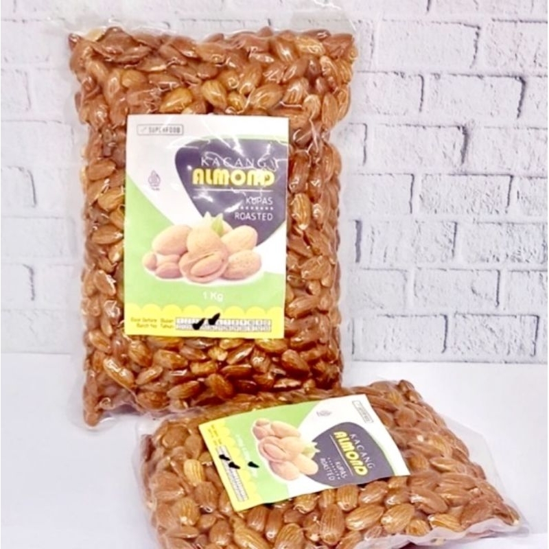 

Kacang Almond Kupas Panggang/Roasted 1kg Original Super Food