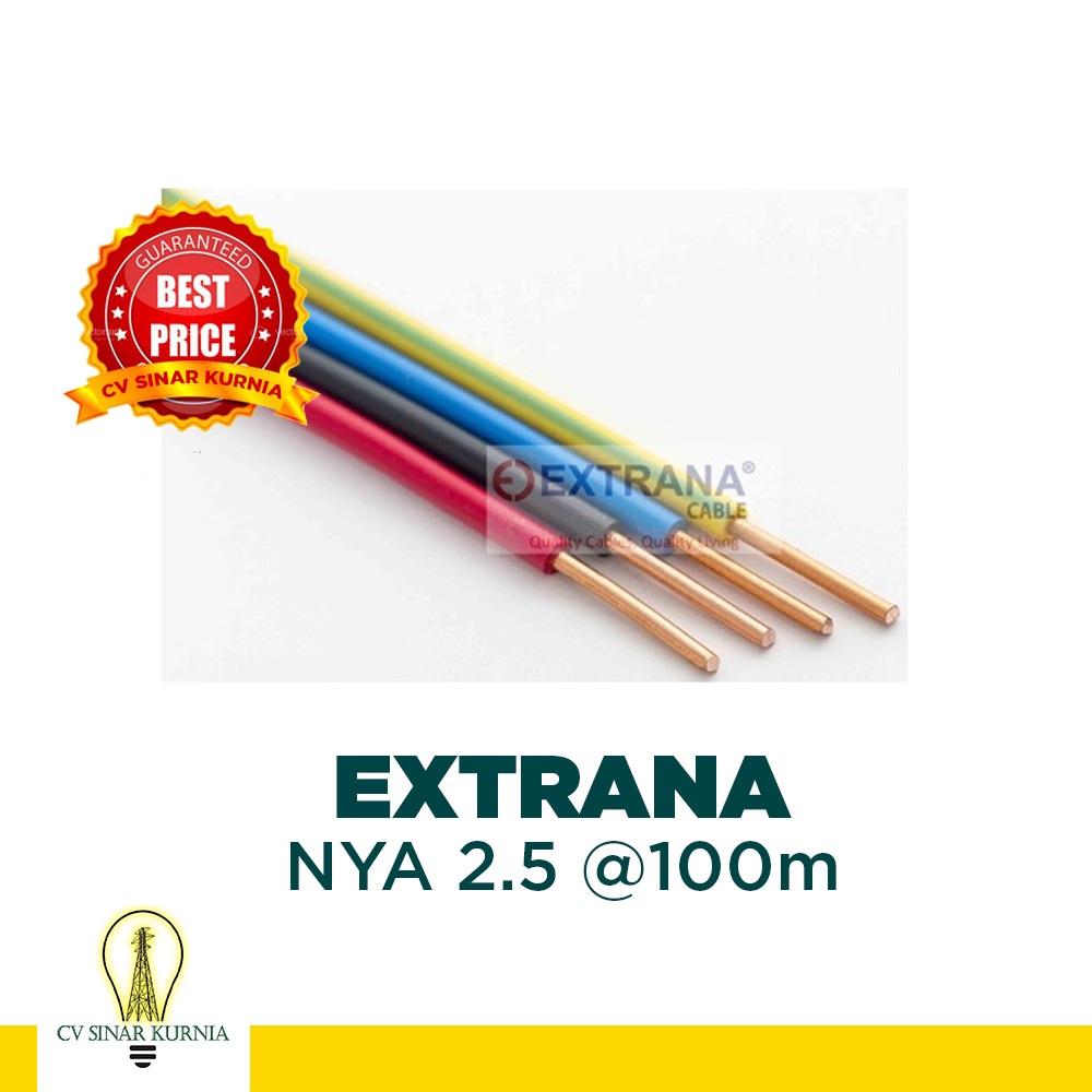 Kabel Listrik NYA 2,5mm 2.5 mm 100M EXTRANA | Kabel tunggal | SNI