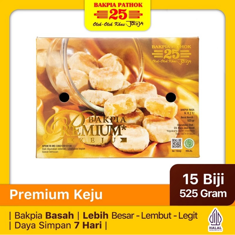 

Bakpia Pathok 25 Premium Keju | Oleh - Oleh Khas Jogja