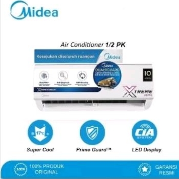 AC Midea 1/2 pk low watt, lampung timur