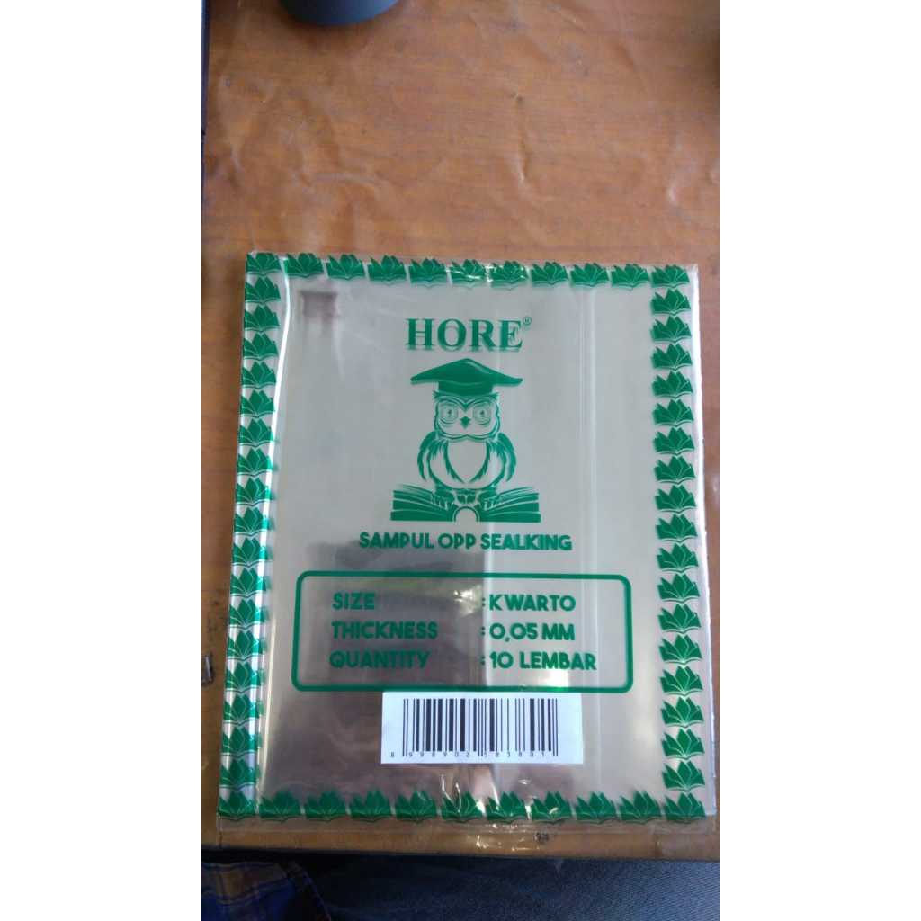

Sampul Plastik Kwarto Lem Hore (1 pak isi 10)