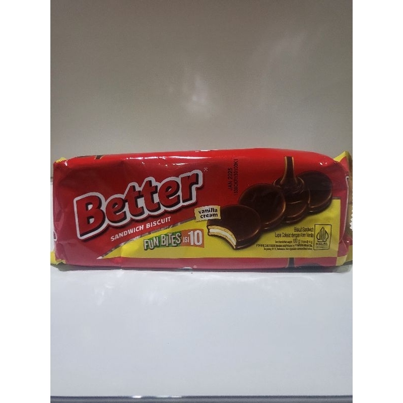 

Better sandwich biscuit vanilla creama 100gr isi 10