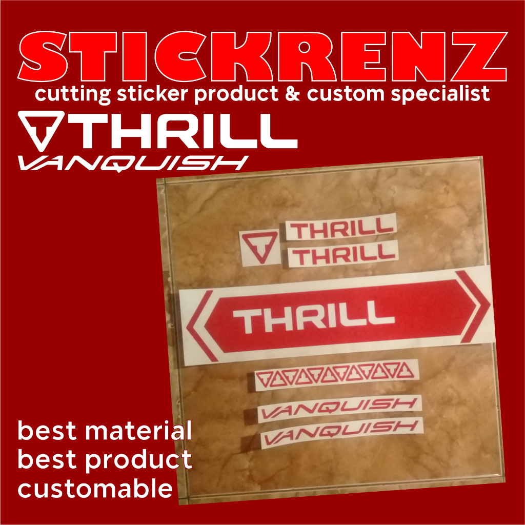 Cutting Sticker Stiker Frame Sepeda Roadbike, MTB, Thrill Vanquish 01 Custom