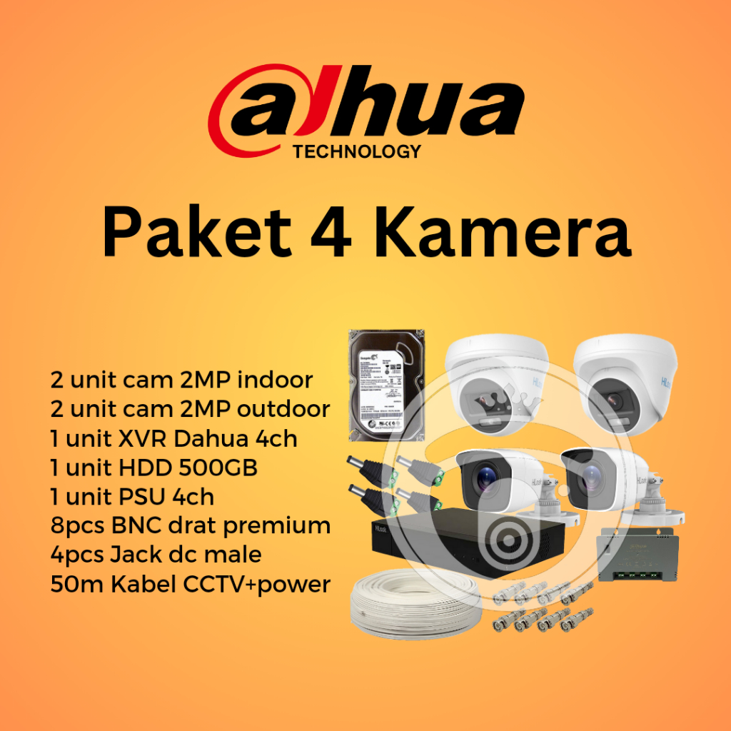 Paket CCTV Dahua 4 Channel