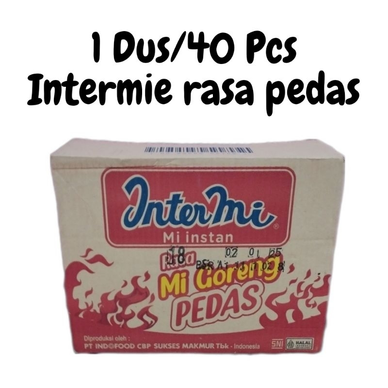 

1 Dus/40 Pcs Intermie Mie Instan Goreng Rasa Pedas New Produk Halal NYAstore