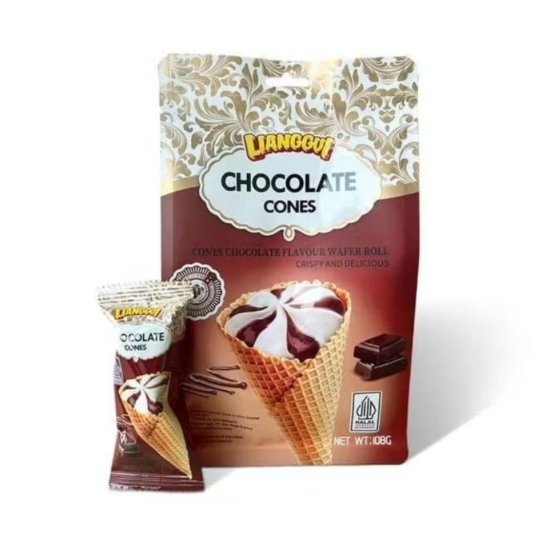 

LIANGGUI ice cream wafer chocolate cone 108gr