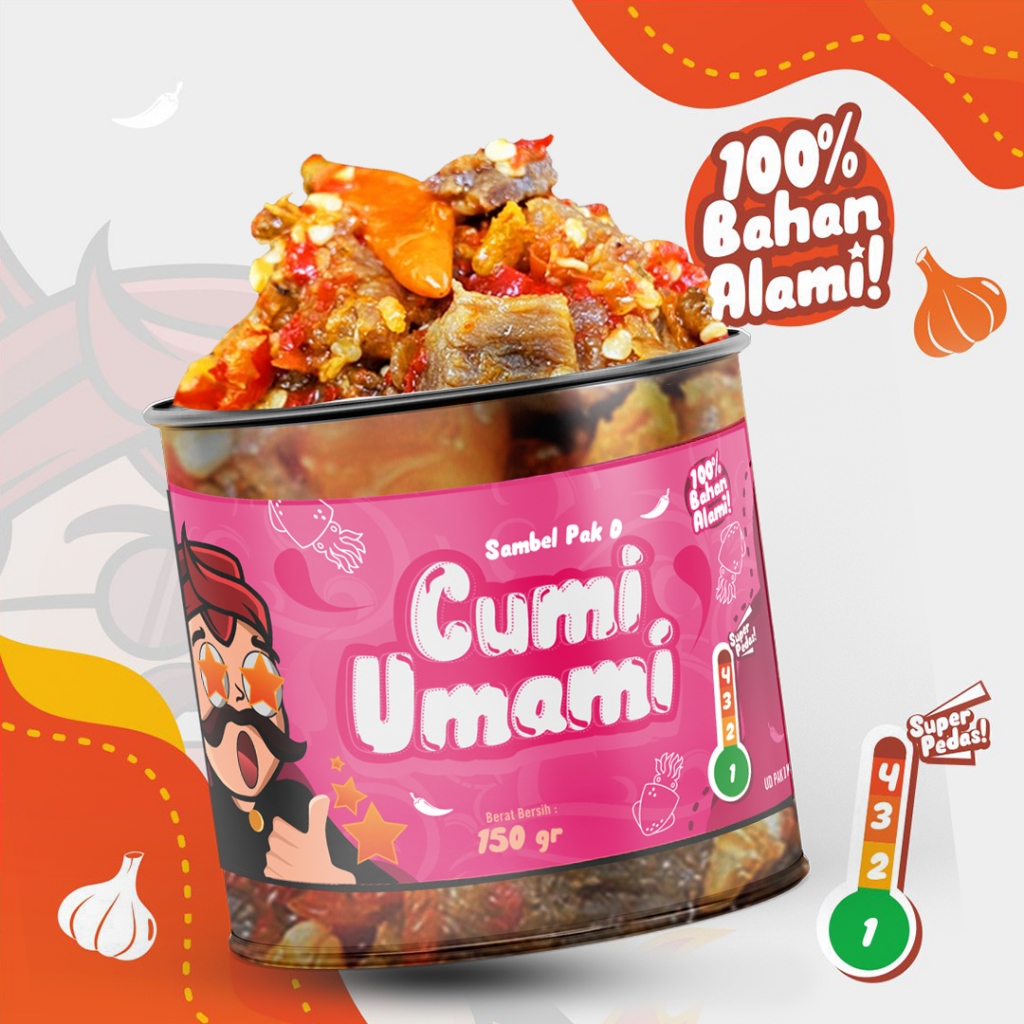 

sambel pak D varian cumi umami kemasan jumbo 150gr mantap pedasnya