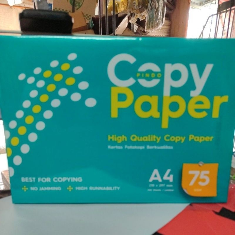 

Copy Paper A4 75 gr / Kertas HVS Print Fotocopy A4 75gsm