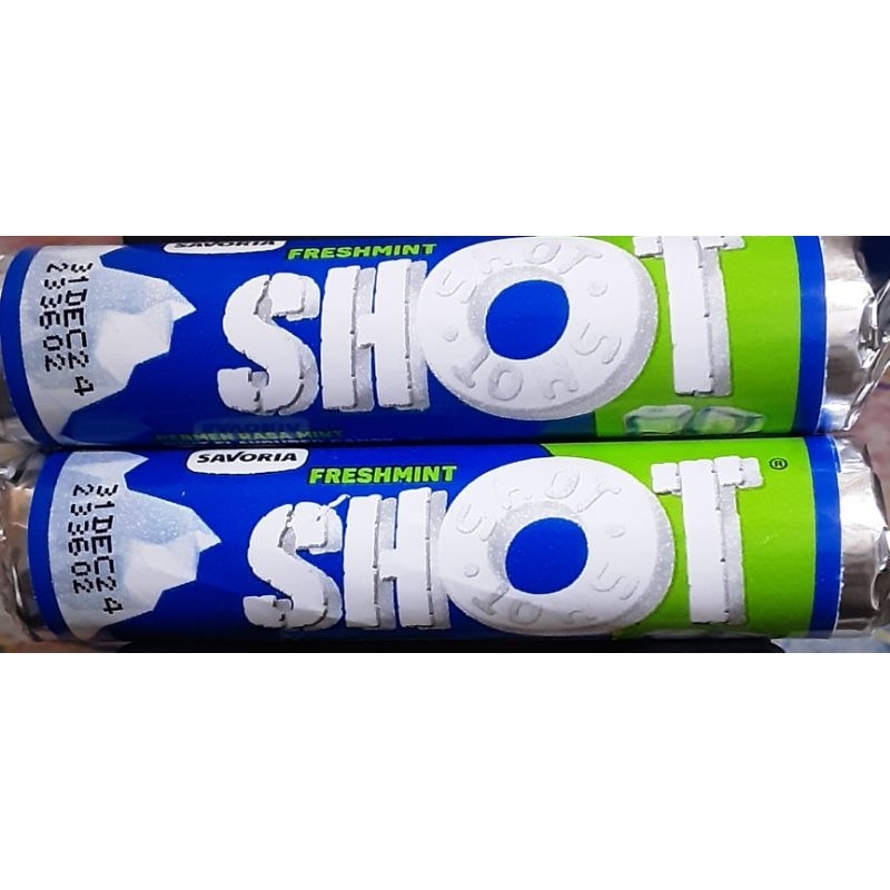 

SHOT FRESHMINT Candy Roll - Permen Bolong Rasa Mint Segar 24gr