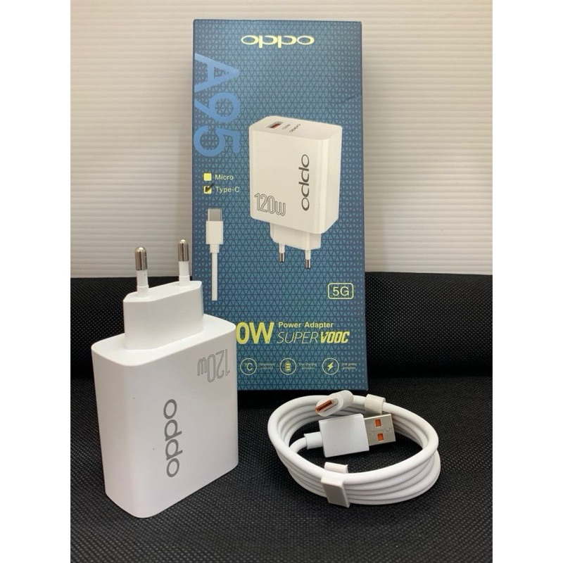 [ NEW ] 120W Charger OPPO VOOC 4A 7Pin Fast Charging Original TIPE C / Charger OPPO TYPE C FLASH CHA