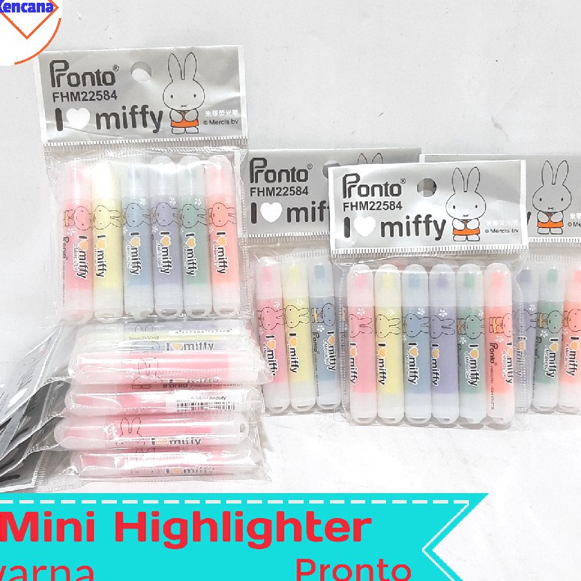 

Langka Stabilo Mini Highlighter 6warna Pronto