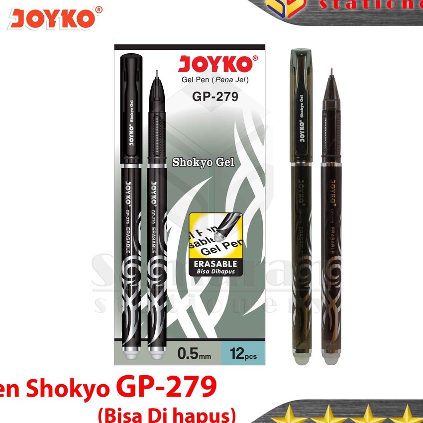 

HJ6 Erasable Gel Pen Joyko Shokyo GP 279 Pulpen Cabut GelPen Shokyo GP279 5 mm Bisa Dihapus