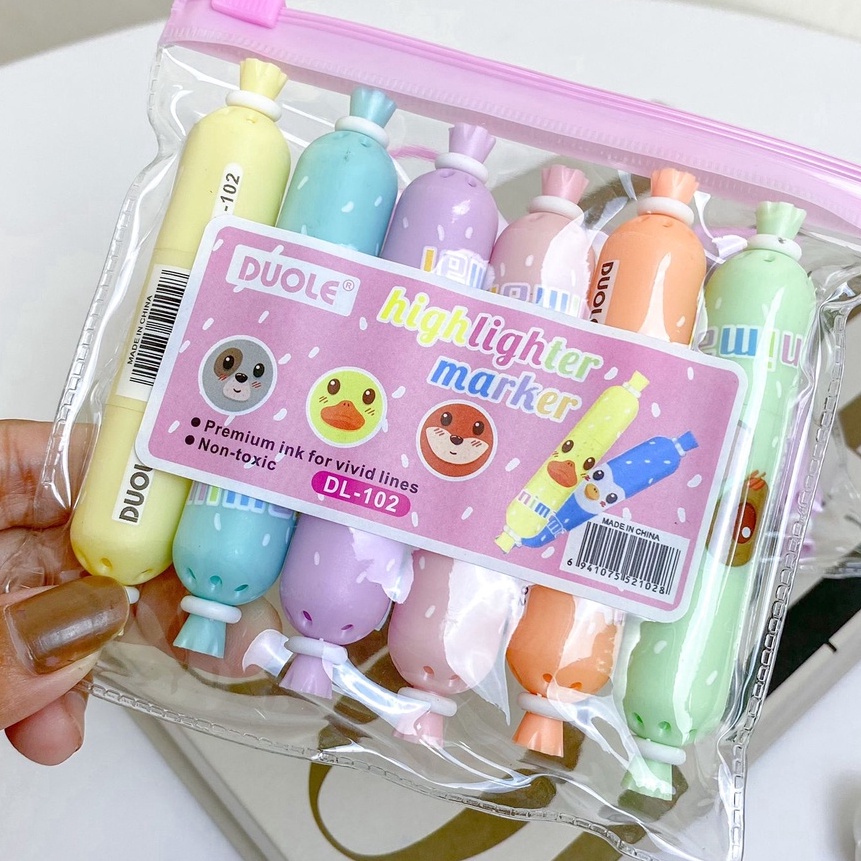 

Terbatas STABILO BENTUK SOSIS DL12 TERBARU WARNA PASTEL 2 SISI 1 POUCH ISI 6 PCS HIGLITER LUCU UNIK BISA COD