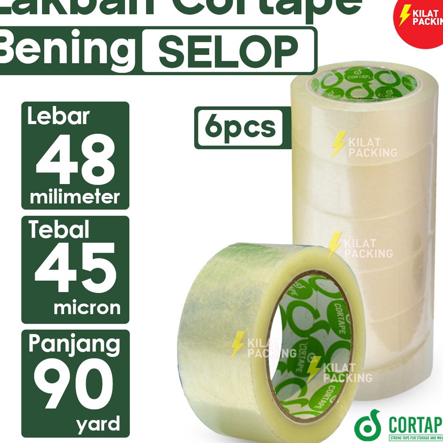 

Flash Sale Lakban Cortape BENING 48 mm x 9 yard Murah Per Selop