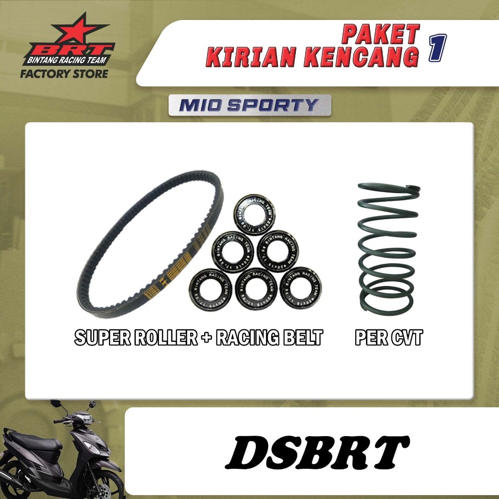 PAKET Kirian Roller Vanbelt Per CVT Busi BRT MIO SPORTY SMILE SOUL NOUVO
