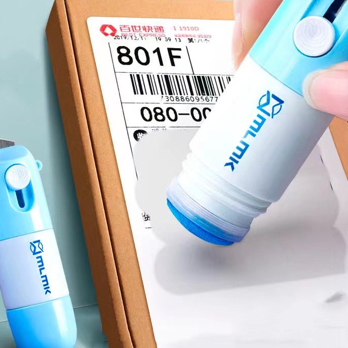 

KP8 Alat Pembuka dan Penghapus Resi Paket Box Opener Roller Stamp Cutter