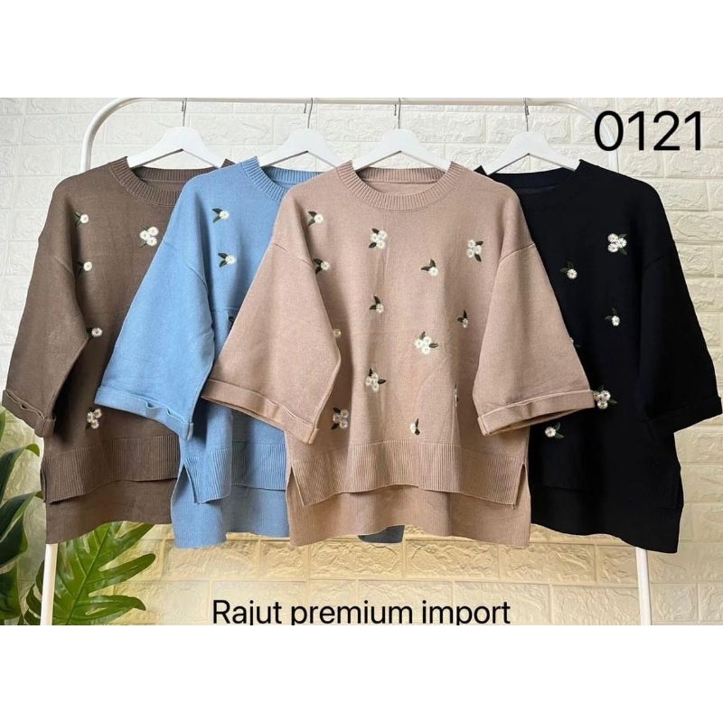 Atasan Baju Rajut Premium Import dengan Motif Cantik
