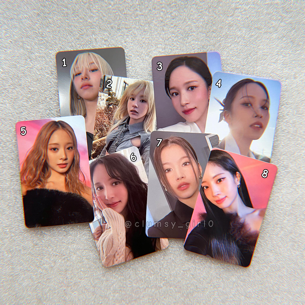 Photocard Twice Eyes Wide Open, Taste of Love, Between 1&2, Ready to Be - Jeongyeon, Sana, Mina, Cha