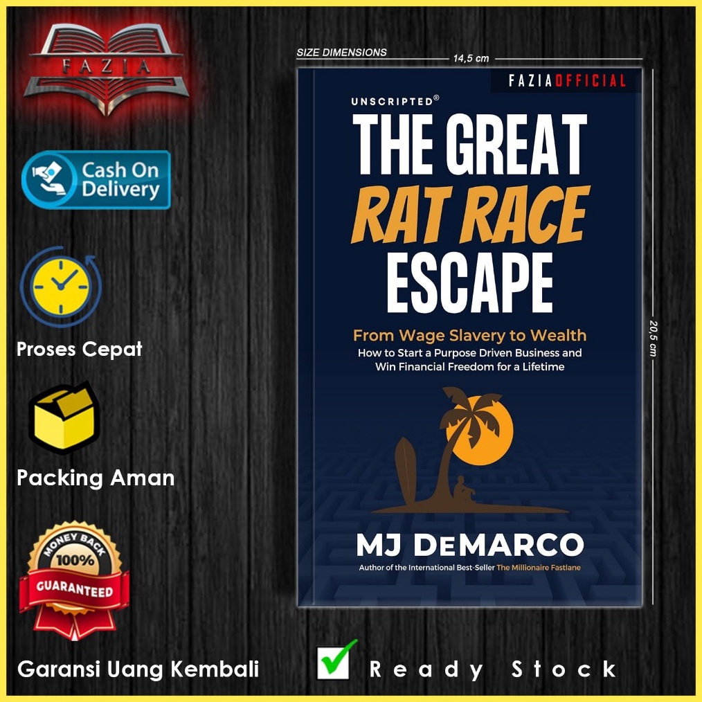 FLASH SALE Unscripted  The Great RatRace Escape by MJ DeMarco EnglishIndonesia