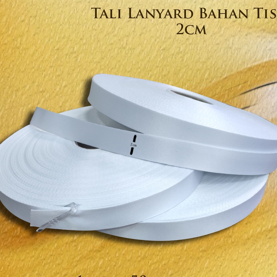 

Khusus Tali Lanyard bahan tali tisu bahan tali printing sublim pita lanyard tisu 2Cm