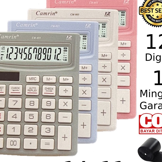 

Terbaik Kalkulator Warna CM85 12 Digit Calculator Check Dual 2 Power