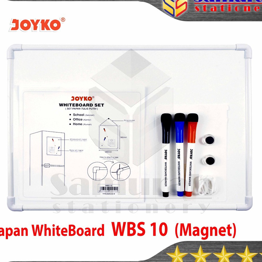 

KF7 Papan Whiteboard Set Magnetic Joyko WBS 1 Papan WB Putih Magnet Tempel Besi Kulkas Gantung