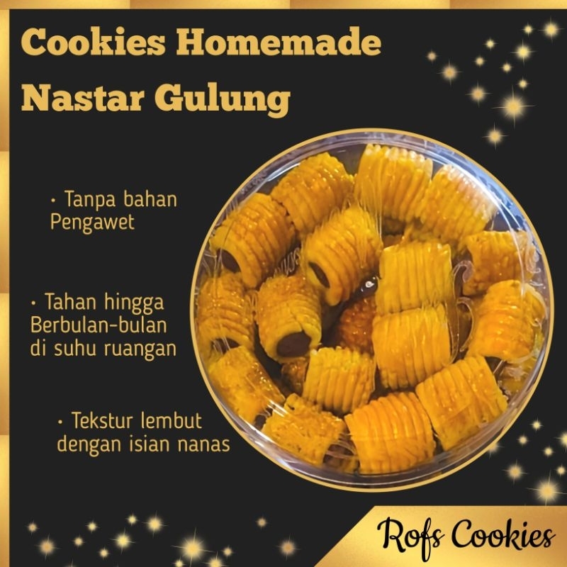 

Kue Nastar Gulung 500 gram | Kue Kering Cookies Nastar Beragam Bentuk