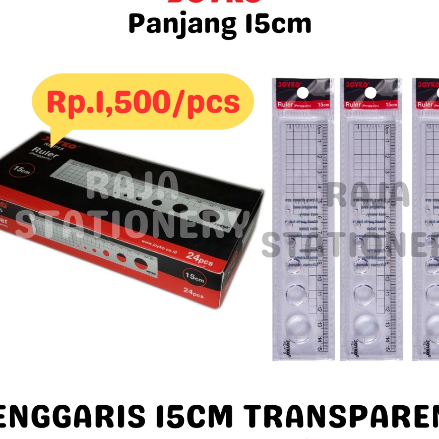 

Eksklusif JOYKO RULER 15CM TRANSPARENT PENGGARIS 15CM JOYKO PANJANG AKRILIK TRANSPARAN RLP15 24PCS