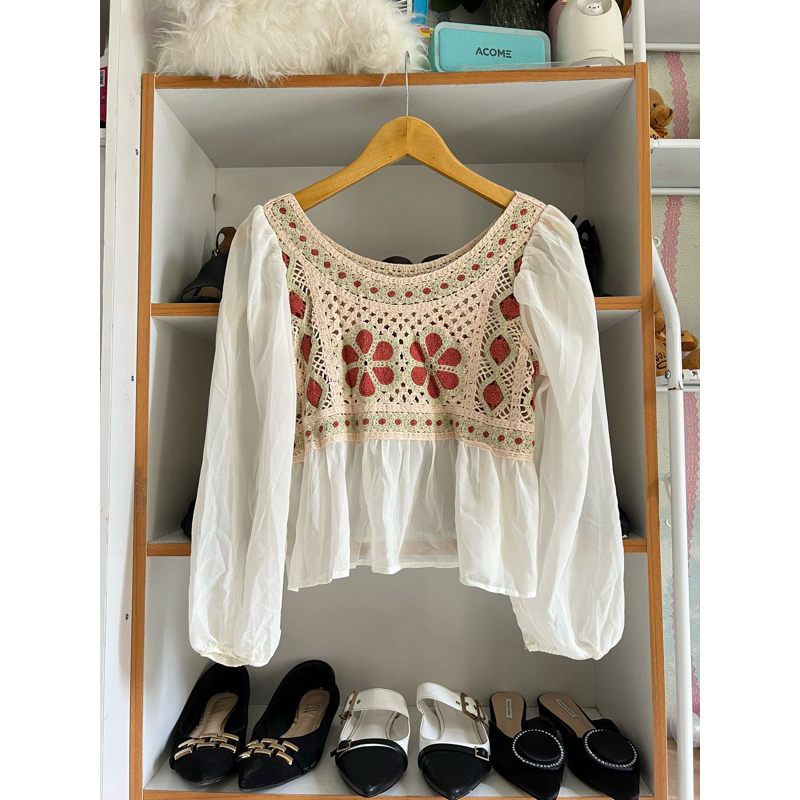 Blouse bunga import korean style