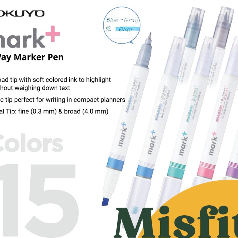 

KF7 Kokuyo Mark TWO WAY Highlighter Marker Pen