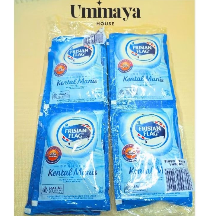 

Frisian Flag Susu Kental Manis Putih renceng isi 6×38 gram