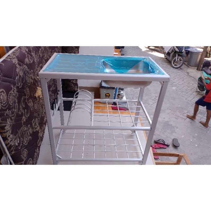 wastafel cuci piring portabel minimalis